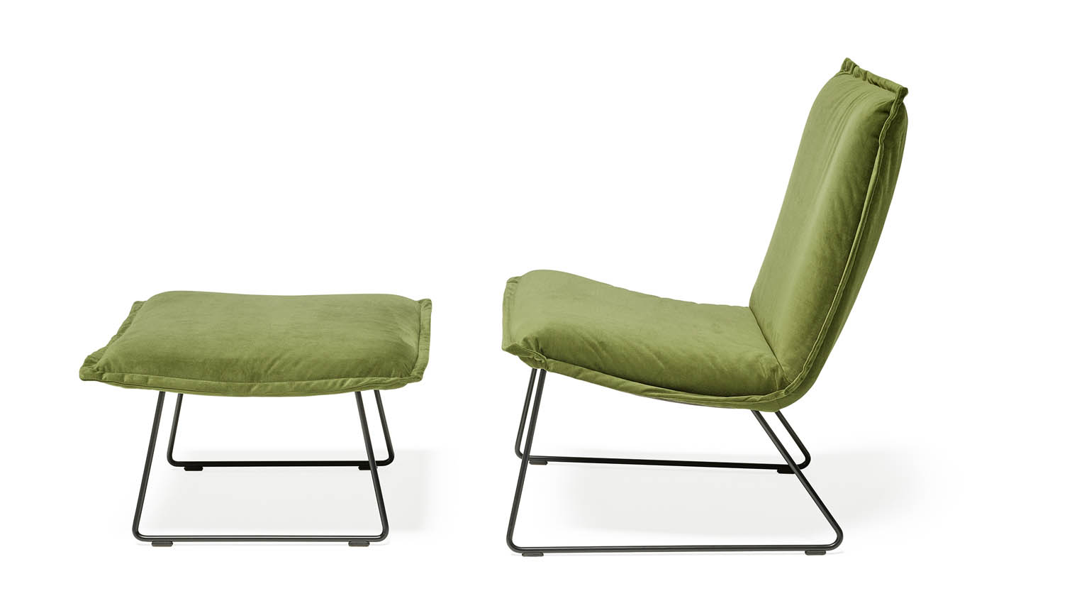 Lounge Sessel LS43: Ottomane OT43 mit breitem Wulst